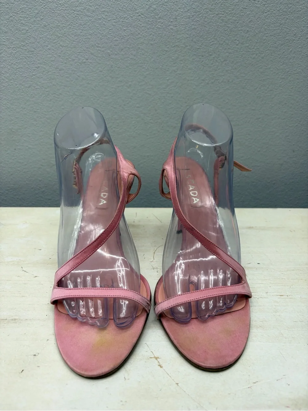 Escada Pink Leather Slingback Pumps Size 39